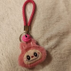 Cute Character Furry Keychain with Bell